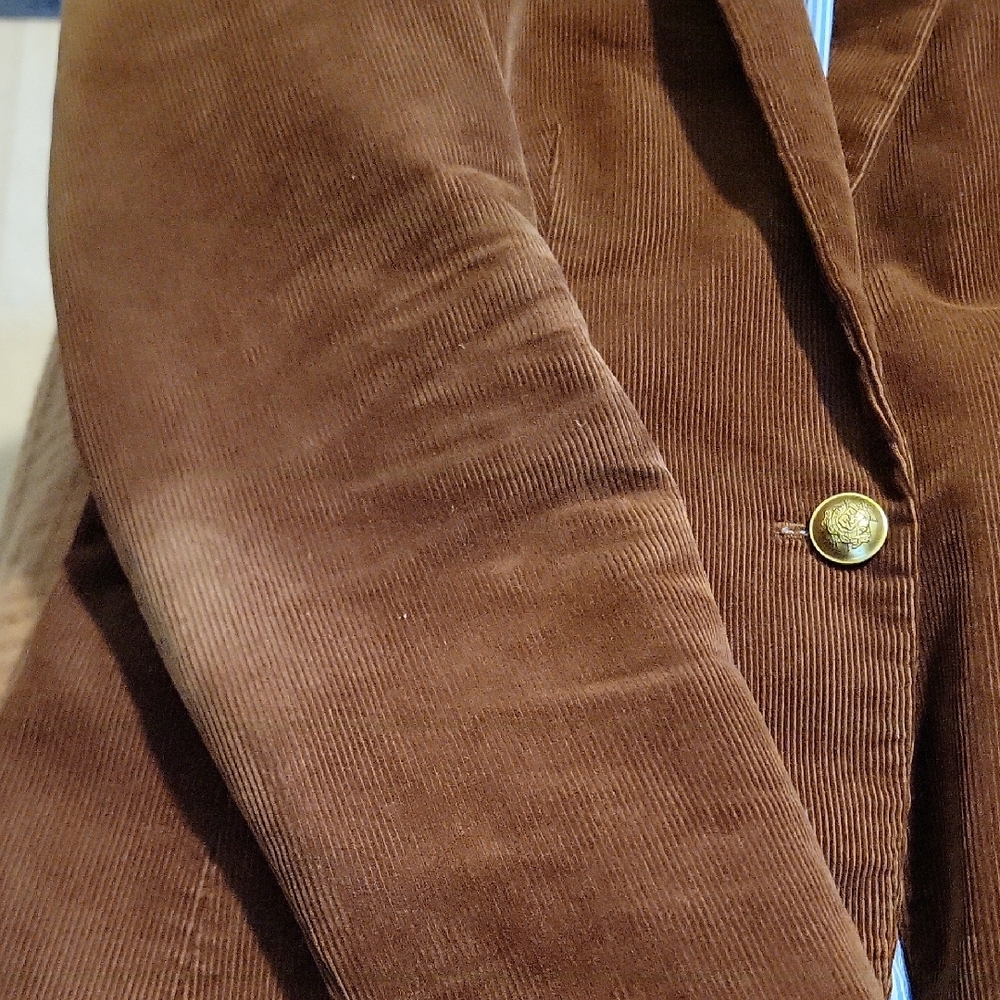 J. Crew Campbell Brown Corduroy Velvet Blazer - 6 - Picture 8 of 11